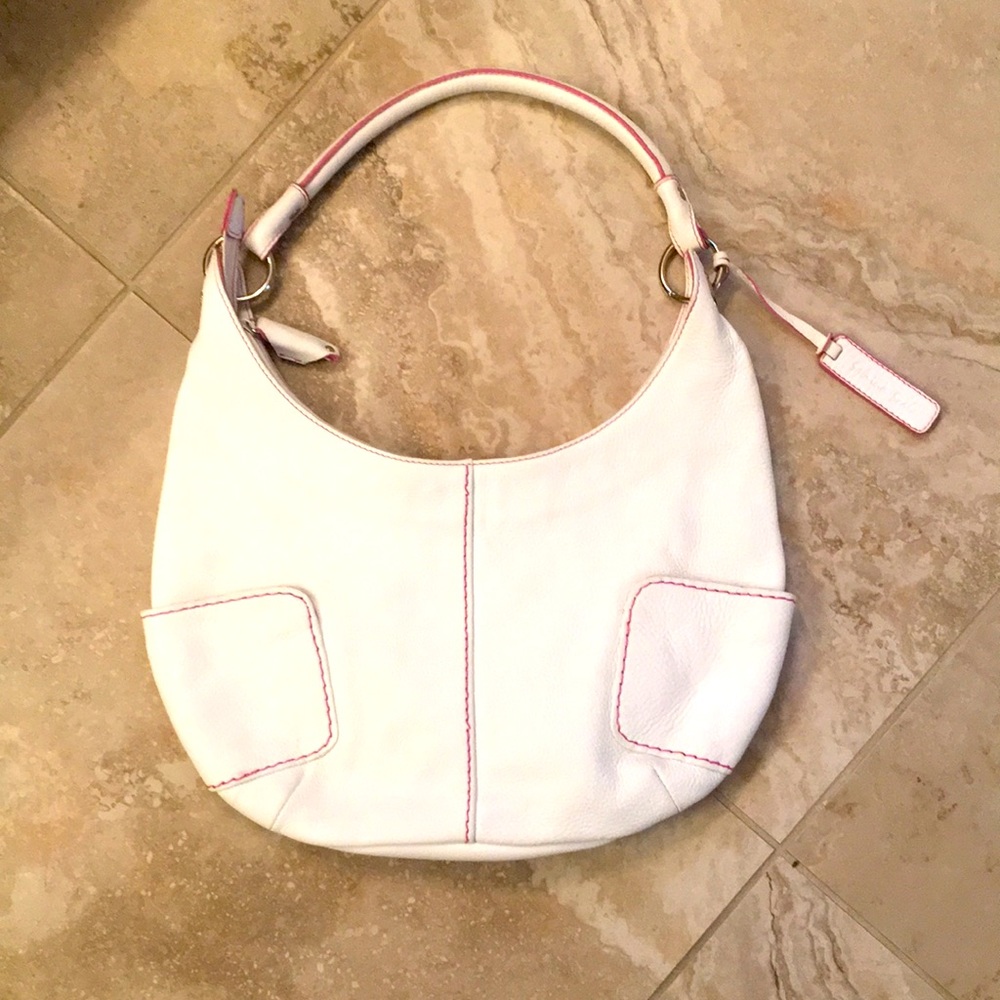 Sabrina Scala genuine leather white handbag